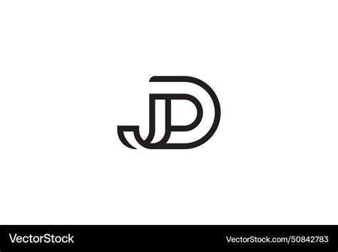 Letter Dj Logo Design Royalty Free Vector Image