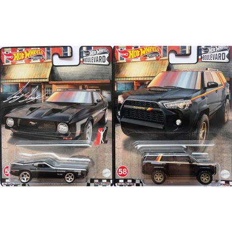 Hot Wheels Boulevard Oferta Minis Toyota Runner Mustang Mach Pneus De Borracha