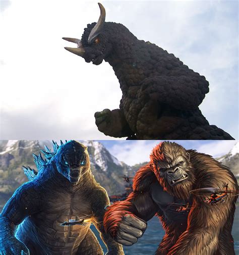 Godzilla And Kong Vs Tsunojiras By Mnstrfrc On Deviantart