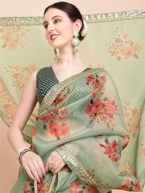 Party Wear Organza Saree Atelier Yuwa Ciao Jp