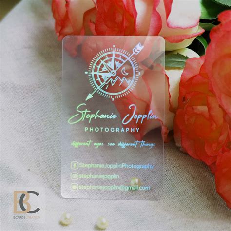 Acrylic Business Cards | Holographic Foiling Business Cards | Foil