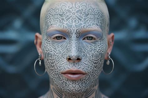 Premium Photo | Brutal handsome gangster man with tattooed face Young ...