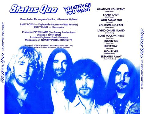 Car Tula Trasera De Status Quo Whatever You Want Portada