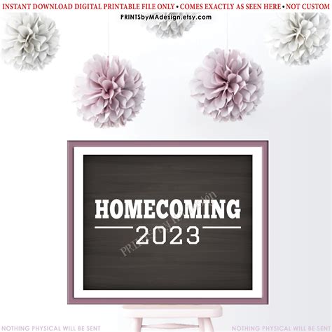 Homecoming 2023 Sign, High School Homecoming, 2023 College Homecoming, PRINTABLE 8x10/16x20