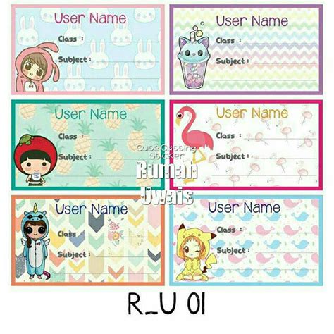 Jual Sticker Nama Sticker Waterproof Label Nama Label Buku