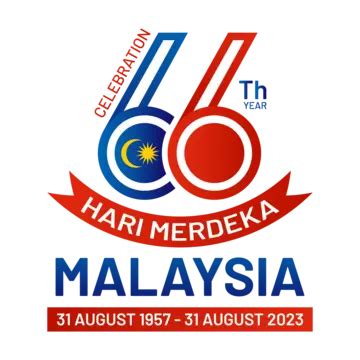 Celebration Th Year Logo Independence Day Of Malaysia Vector Hari