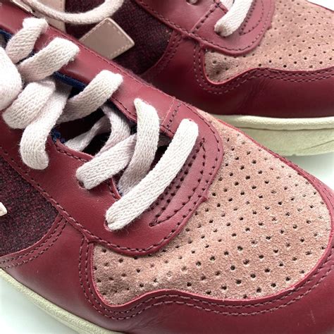 Gently Worn Womens Pixel Veja Maroon And Pink Leather Depop