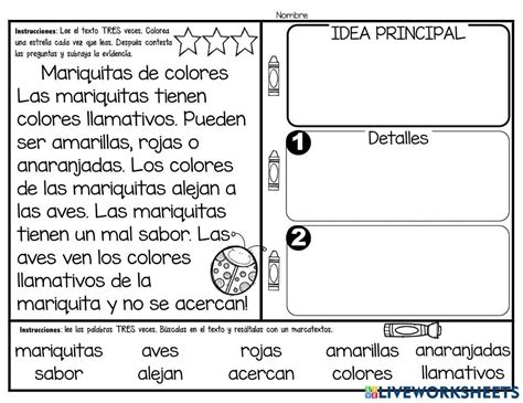 Idea Central Detalles Worksheet Texto Informativo Lecciones De