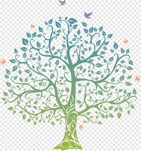 Green Tree Illustration Tree Of Life Drawing Love Wood Love Leaf