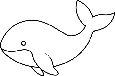 whale black  white outline coloring book  page  children