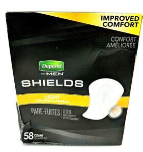 Depends for Men Shields Light Absorbency, 58ct box some box Issues | eBay