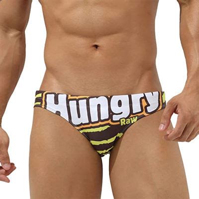 Mens Briefs Sexy Bikini Digital Printing Letter Low Rise Drawstring Liner Swimwear China
