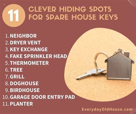 11 Best Places To Keep Spare House Keys Everyday Old House