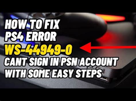 How To Fix Ps Error Code Ws Psn Cant Go To Sign In Easy Fixed