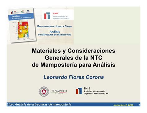 PDF Materiales y Consideraciones Generales de la NTC de ü