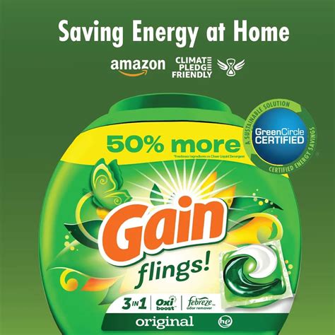 Gain Flings Laundry Detergent Pods Pacs He Compatible 81 Count Long