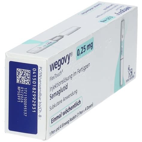 WEGOVY 0 25 Mg FlexTouch Injektionslsg Fertigpen 1x1 5 Ml Mit Dem E