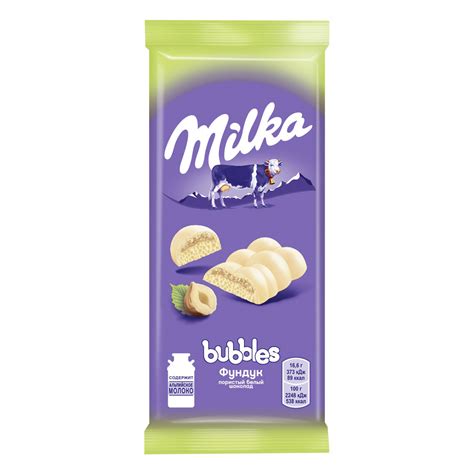 Шоколад Милка 83г*15 Баблс пористый белый с фундуком — Интернет-магазин ...