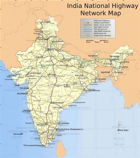 India National Roads Map - MapSof.net