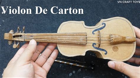 Violin De Carton How To Make Violin From Cardboard YouTube