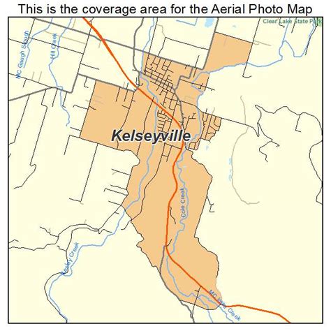 Aerial Photography Map of Kelseyville, CA California