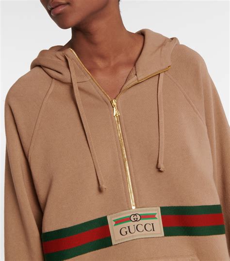 Gucci Logo Cotton Hoodie Mytheresa