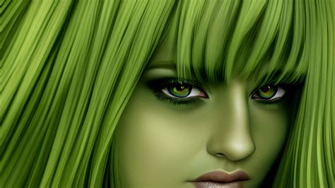 Green Eyed Lady By Lolothedabbler On Deviantart