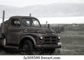 Free Art Print Of Rusty Old Truck In A Farm Field Abandon For Years