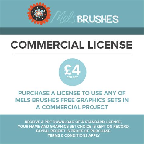 Standard Commercial License – Mels Brushes