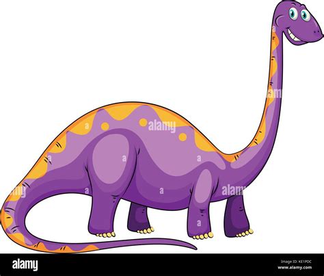 Dinosaurio Con Cuello Largo Ilustración Imagen Vector De Stock Alamy