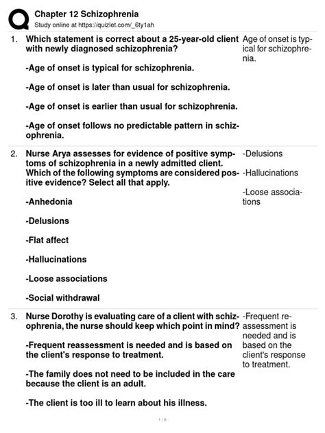 Schizo Pdf Schizophrenia Mental Disorder