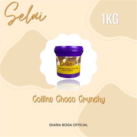 Jual SELAI COKLAT PASTA COLLINS COLLINS CHOCO CRUNCHY 1KG