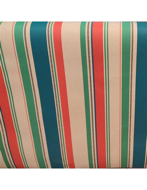 Nappe Toile Enduite Rayures Basques Vert Orange Bleu Art De La Table