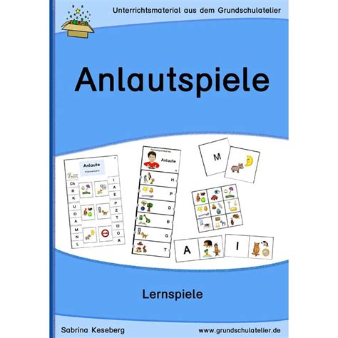 Anlautspiele Lernspiele Zum Schriftspracherwerb Anlaute Buchstaben