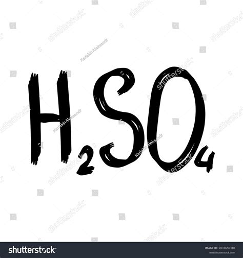 Chemical Formula H2so4 Of Sulfuric Acid Vector Royalty Free Stock Vector 2031650318