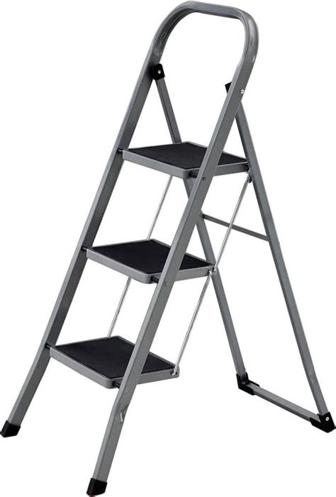 Klaptrap Met 3 Treden Trapladder Ladder 20 Cm Brede Treden Met Anti