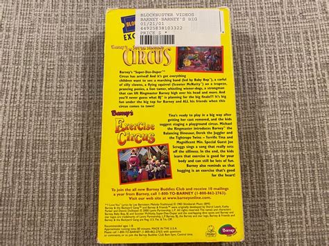 Barneys Big Top Fun Vhs Vhs Barney Barneys