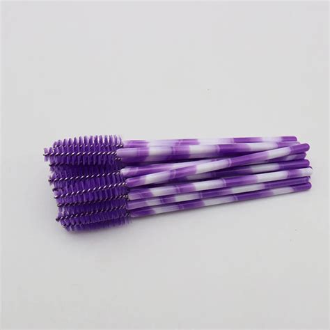 50pcspack Disposable Micro Eyelash Brushes Mascara Wands Applicator Wand Brushes Eyelash Comb