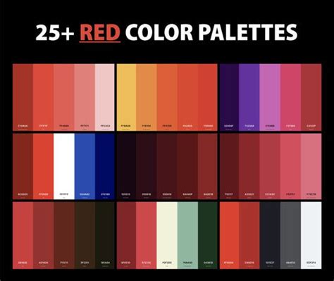 25 Best Red Color Palettes With Names And Hex Codes In 2024 Retro Color Palette Sunset Color