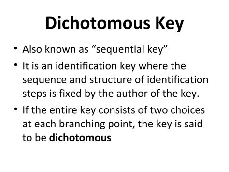 Dichotomous Key Ppt