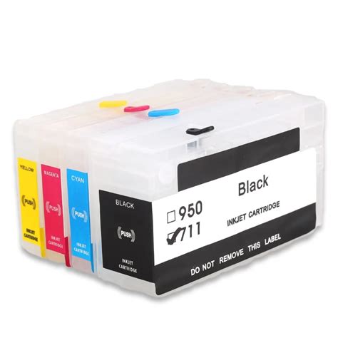 5 Sets H711 Empty Refillable Ink Cartridge Compatible HP711 For HP