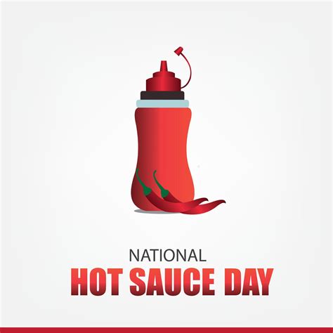 Vector Illustration Of National Hot Sauce Day Simple And Elegant Design Vector Art At