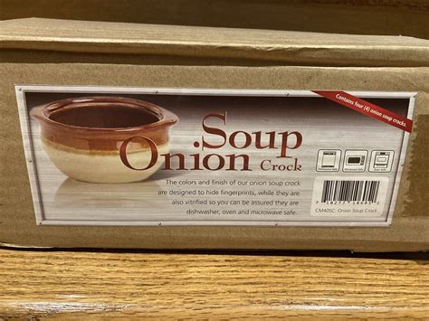 Crestware Porcelain Ceramic Onion Soup Crock Bowls Small 10 Ounce Set