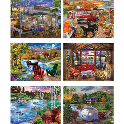 Set Of Chris Bigelow Fall Large Piece Jigsaw Puzzles Spilsbury