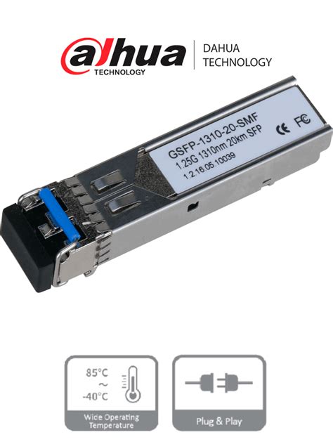 DAHUA GSFP 1310 20 SMF Módulo óptico Gigabit Doble fibra mo