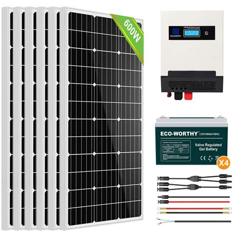 Buy Eco Worthy Watts Volt Solar Panel Complete Kit With Kwh