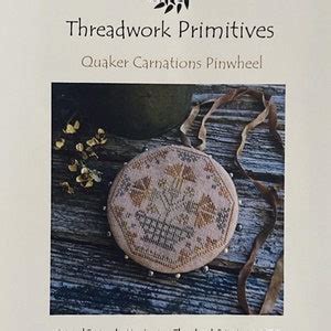 Pattern Quaker Carnations Pinwheel Cross Stitch By Threadwork Etsy