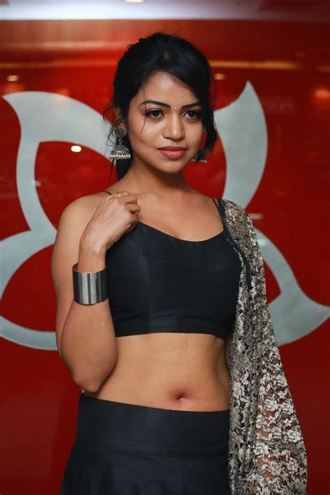 Telugu Actress Bhavya Sri Hot Deep Navel Photos