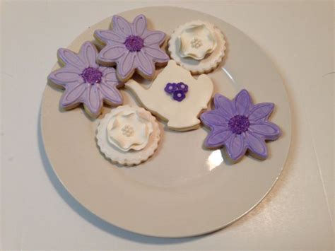 Tea party- 80th birthday party decorated sugar cookies | Courtney's ...