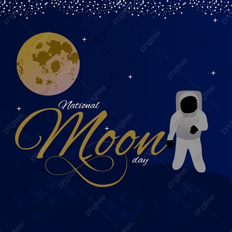 National Moon Day Banner And Poster For Social Media Print Template